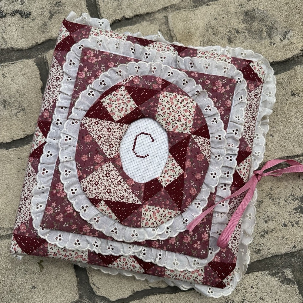 Vintage Cottage Core Floral Quilted Patchwork Photo Album Binder Junk Journal